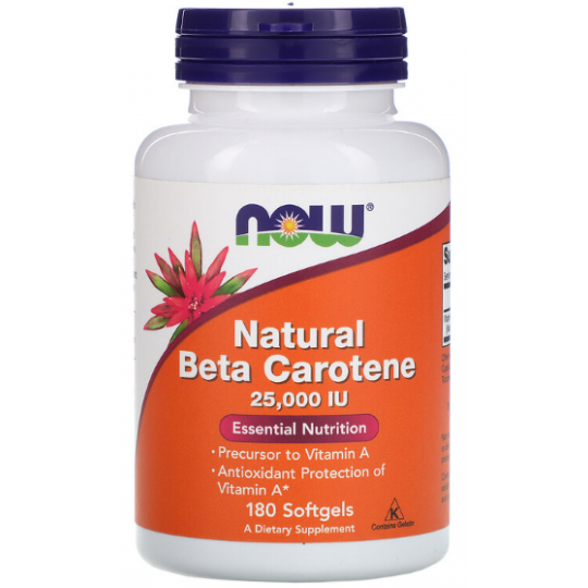 Now foods Natural Beta Carotene 25000 IU 180 капс