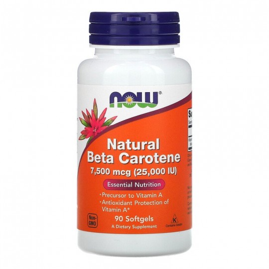 Now foods Natural Beta Carotene 25000 IU 90 капс