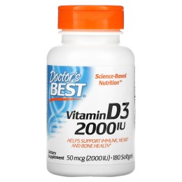 Doctor's Best Витамин D3 2000 МЕ 180 капс.