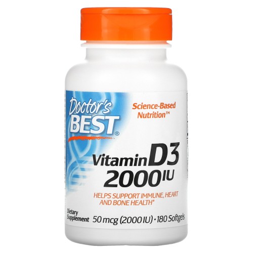 Doctor's Best Витамин D3 2000 МЕ 180 капс.
