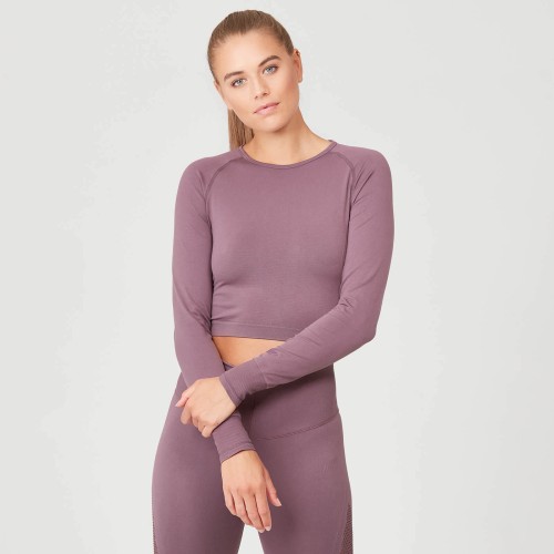 Myprotein топ Shape seamless Crop Top Сливовый