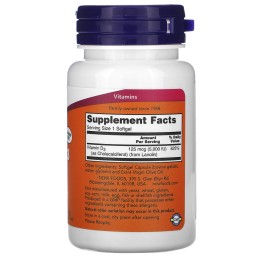 NOW Foods высокоактивный витамин D-3 5000 МЕ 240 капс