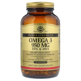Solgar Omega-3 950 mg EPA & DHA Triple Strength 100 капс