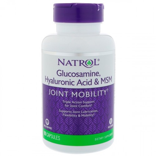 Natrol Glucosamine Hyaluronic Acid MSM 90 капс.