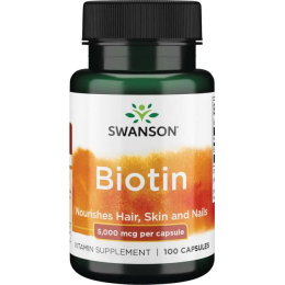 Swanson Biotin 5000 мкг 100 капс