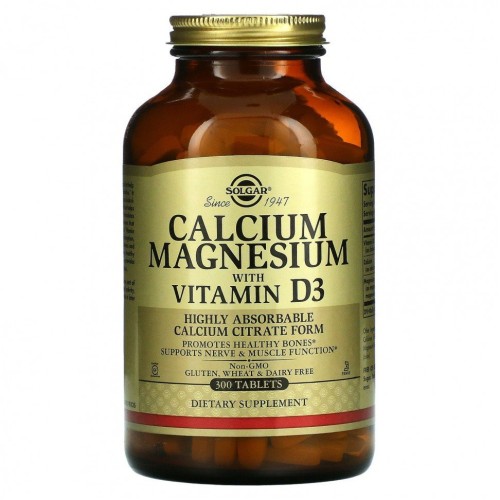 Solgar Calcium Magnesium D3 300 таб