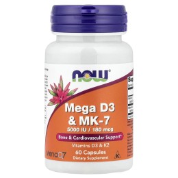 Now foods Mega D-3 & MK-7 60 капс