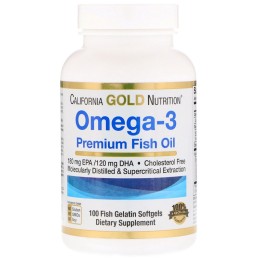 California Gold Nutrition Omega-3 Premium Fish Oil 100 капс