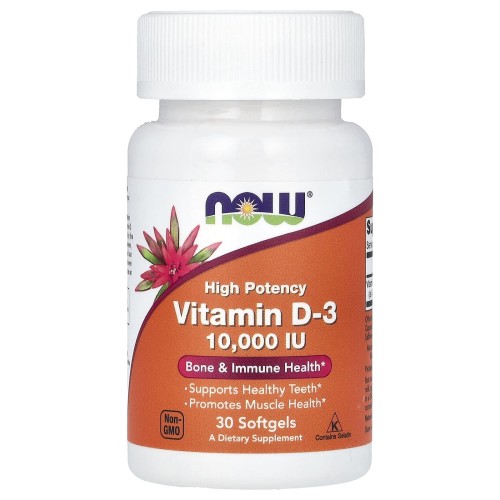 NOW Foods Vitamin D-3 10000 МЕ 30 капс