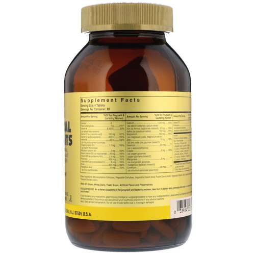 Solgar Prenatal Nutrients мультивитамины и мультиминералы 240 таблеток