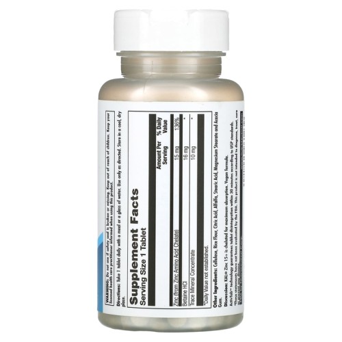 Kal Zinc Chelated 15 with Betaine 100 таб
