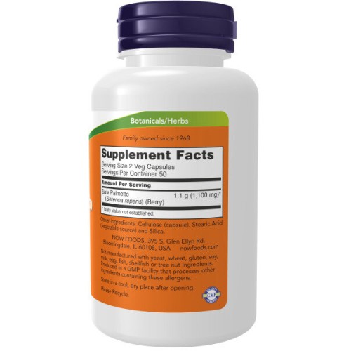 Now foods Saw Palmetto 550 мг 100 vcaps