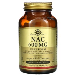 Solgar NAC 600 мг 120 растительных капсул