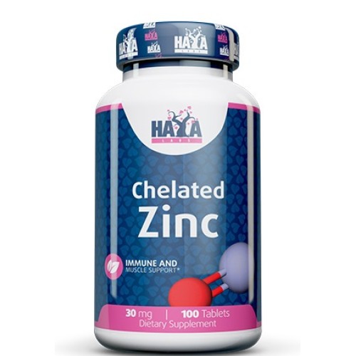 Haya Labs Chelated Zinc 30 мг 100 таб