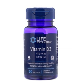 Life Extension Vitamin D3 125 mcg (5000 МЕ) 60 softgels