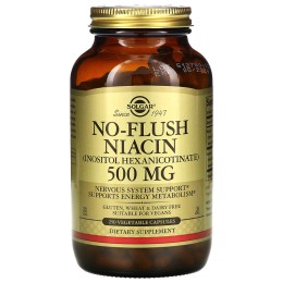 Solgar No-Flush Niacin 500 mg 250 Vegetable Capsules