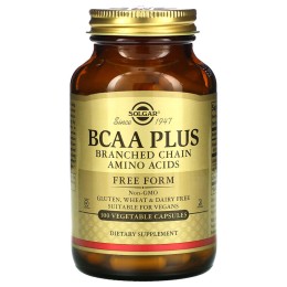 Solgar BCAA Plus в свободной форме 100 растительных капсул