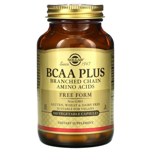 Solgar BCAA Plus в свободной форме 100 растительных капсул