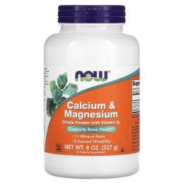 Now foods Calcium & Magnesium Citrate Powder 227 г