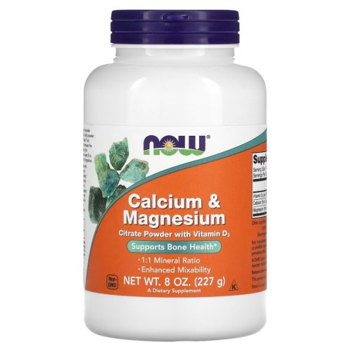 Now foods Calcium & Magnesium Citrate Powder 227 г