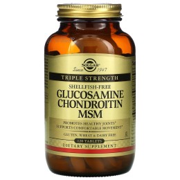 Solgar Triple Strength Glucosamine Chondroitin MSM 120 таб