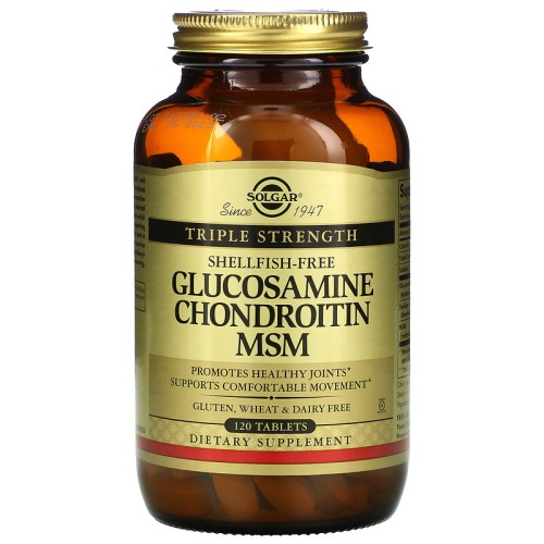 Solgar Triple Strength Glucosamine Chondroitin MSM 120 таб