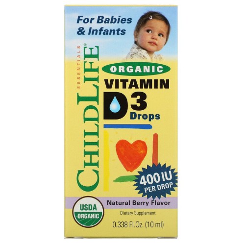 ChildLife органический витамин D3 в каплях ягодный 400 МЕ 10 мл