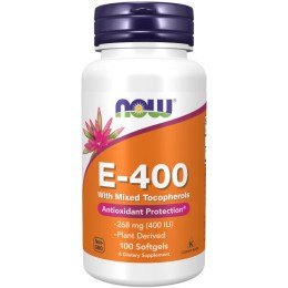 Now Foods Vitamin E-400 Mixed Tocopherols 100 капс
