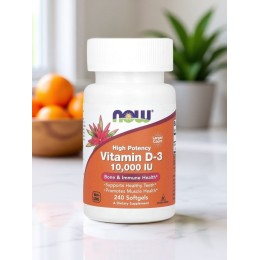 NOW Foods vitamin D-3 10000 МЕ 240 капс