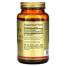 Solgar Vitamin D3 25 мкг (1000 МЕ) 250 капс