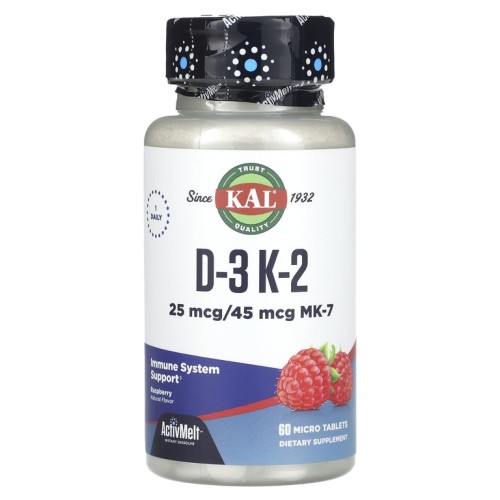 Kal D-3 1000 ME K-2 45 мкг ActivMelt 60 таб Малина