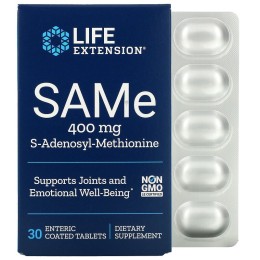 Life Extension SAMe 400 мг 30 кишечнорастворимых таб
