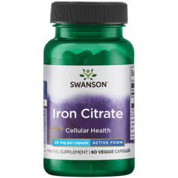 Swanson Iron Citrate 25 мг 60 капс