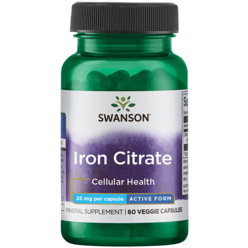 Swanson Iron Citrate 25 мг 60 капс