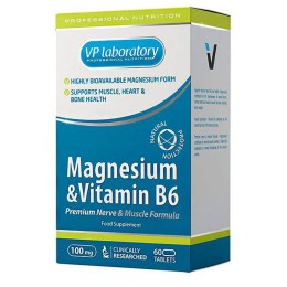 VPLab Magnesium & Vitamin B6 60 таб