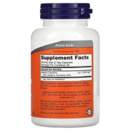 Now foods Acetyl-L Carnitine 500 мг 100 vcaps