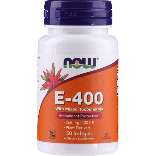 Now Foods Vitamin E-400 Mixed Tocopherols 50 капс