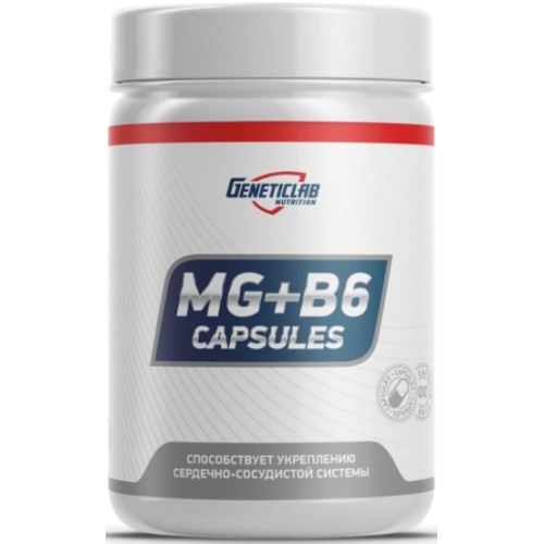 GeneticLab Nutrition Magnesium Citrate + B6 60 капс