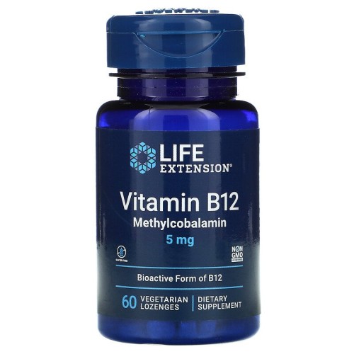 Life Extension Vitamin B12 Methylcobalamin 5000 мкг 60 пастилок