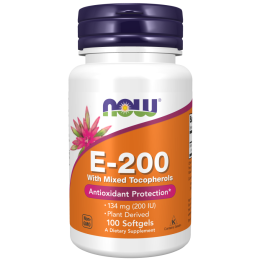 Now Foods Vitamin E-200  Mixed Tocopherols 100 капс