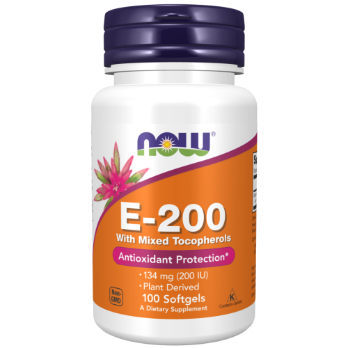 Now Foods Vitamin E-200  Mixed Tocopherols 100 капс