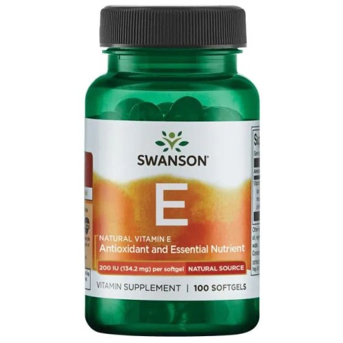 Swanson Vitamin E Natural 200 iu (134 мг) 100 softgel