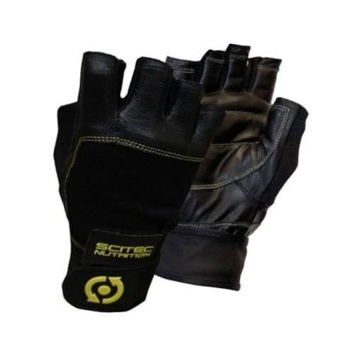 Scitec Nutrition перчатки Yellow Leather Style