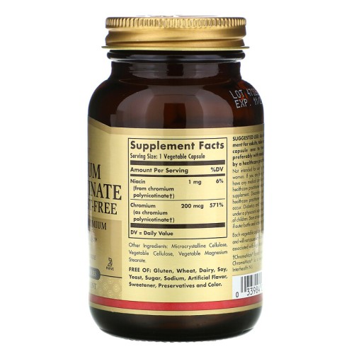Solgar Chromium Polynicotinate 200 мкг 100 vcaps
