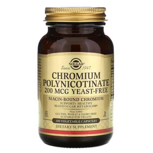 Solgar Chromium Polynicotinate 200 мкг 100 vcaps