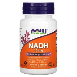 Now foods NADH 10 мг с 200 мг D-Ribose 60 vcaps