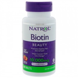 Natrol Biotin Fast Dissolve 10000 mсg 60 таб. клубника
