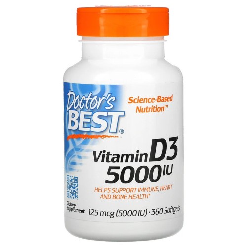 Doctor's Best Витамин D3 5000 МЕ 360 капс.