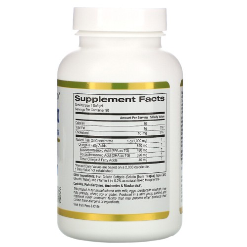 California Gold Nutrition Omega 800 80% Triglyceride 90 капс