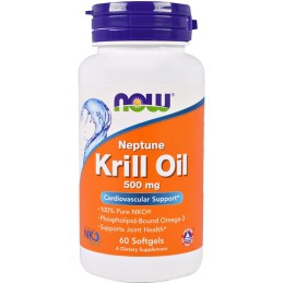 NOW Foods Krill Oil Neptune Omega-3 500 мг 60 капс